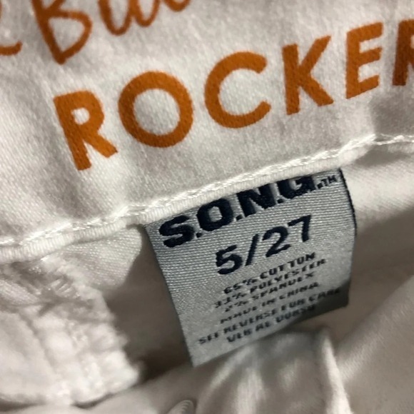 White Denim Jeans Low Waist‎ Skinny Leg Casual Pants Size 27 - Picture 5 of 9